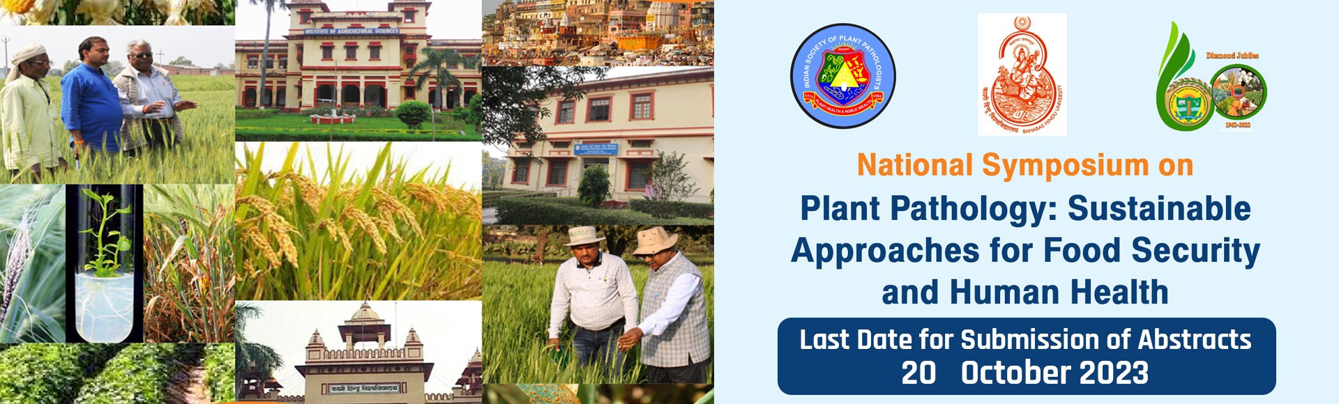 National Symposium on Plant Pathology: Sustainable Approaches for Food Security and Human Health on 8-9 December, 2023 at Banaras Hindu University