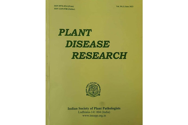 NAAS Rating (2023) of the journal Plant Disease Research : 4.76
